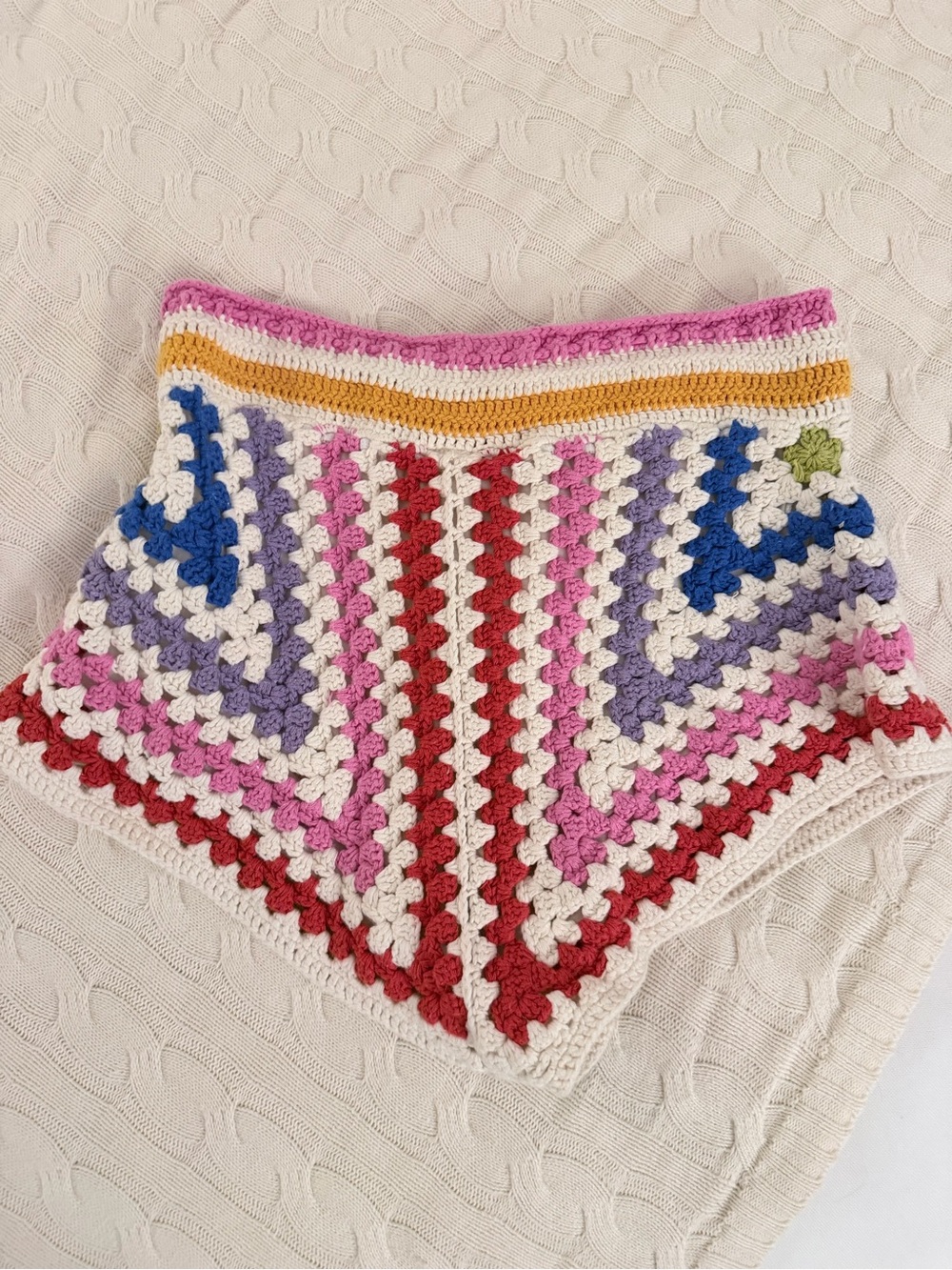FARM Rio Multicolor Crochet High-Waist Tassel Shorts - Picture 4 of 6